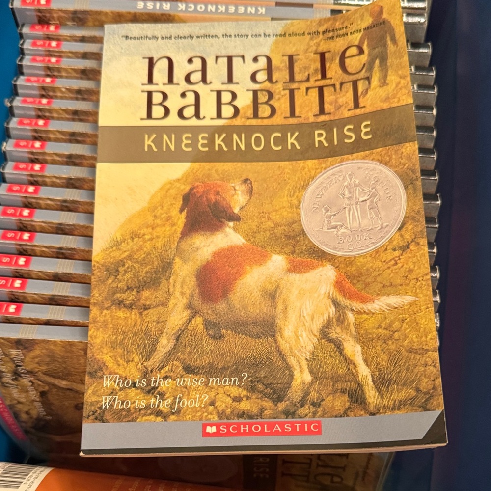 Scholastic Kneeknock Rise by Natalie Babbitt - Red and Brown Cover